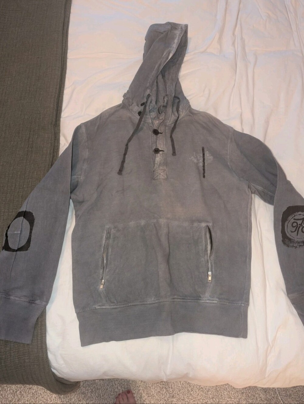 Diesel Light Military 978 Sportswear Grey Hoodie , XXL Mens